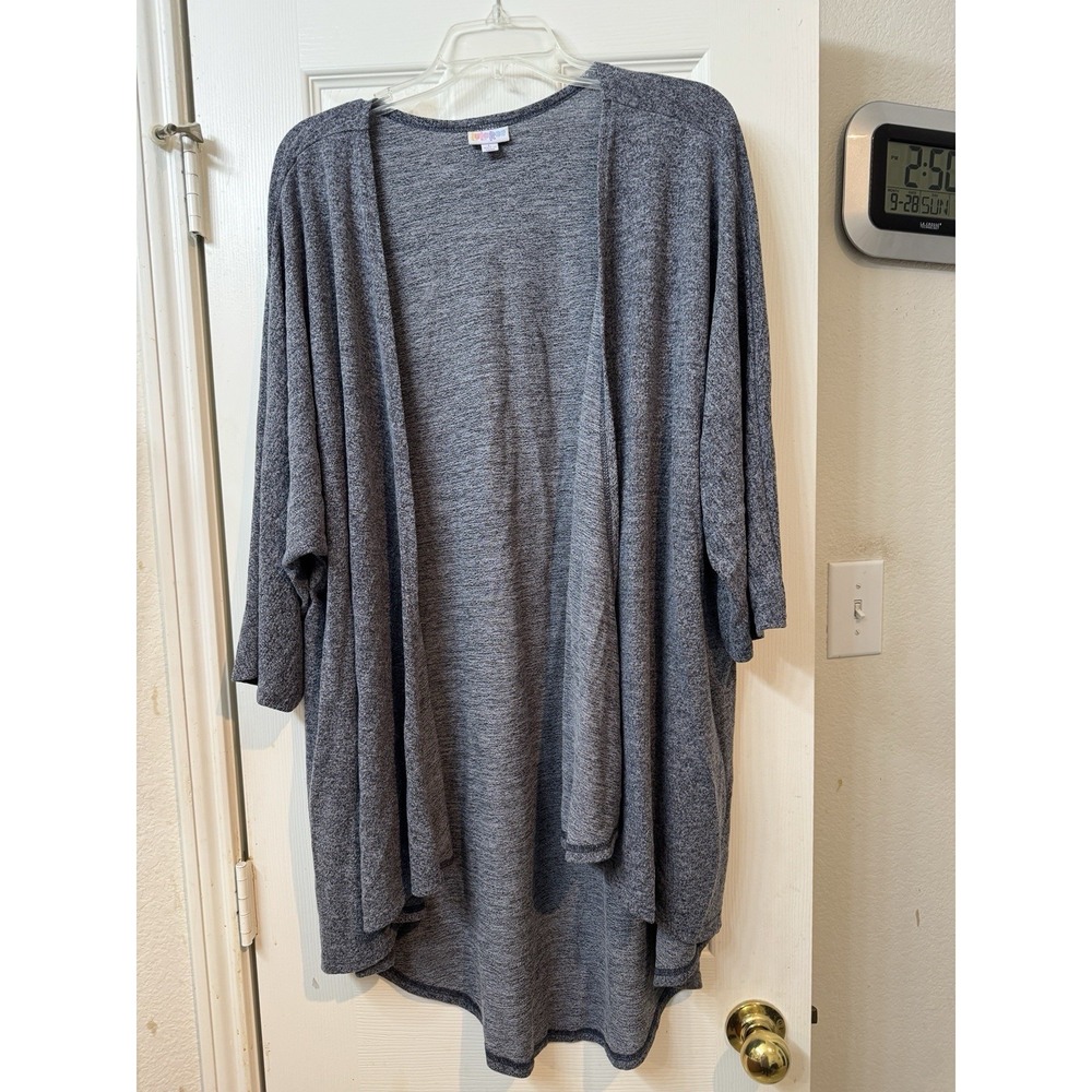 LuLu Roe Open Front Cardigan‎ Women Size L  Blue/gray Color NWOT